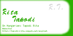 rita tapodi business card